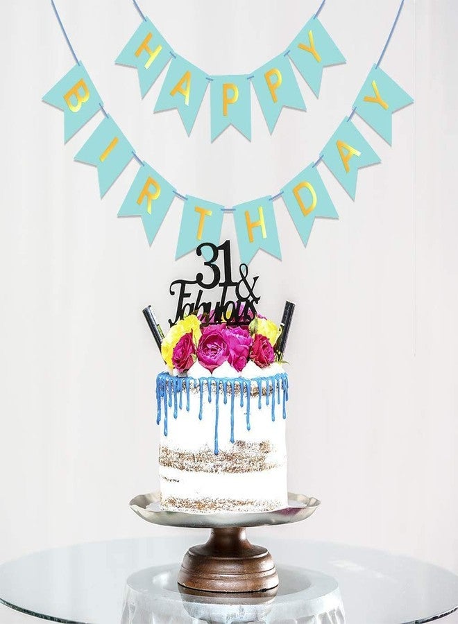 Skywalk Happy Birthday Banner Bunting Flag/Banner for Birthday Reception/Birthday Decoration Material (BLUE) - Image 3